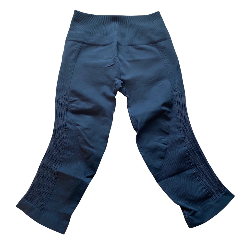 Lululemon‎ Flow & Go Crop Leggings Women 6 Blue High Rise Yoga Pants Activewear